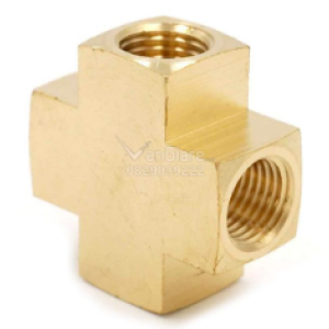 Ngã 4 ren trong 12mm đồng thau