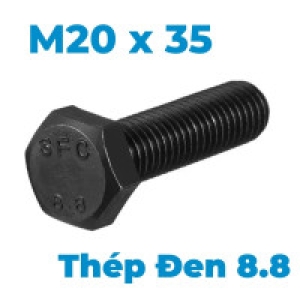 Bulong Thép Đen 8.8 DIN933 M20x35