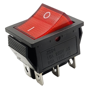 CONTACT 6 CHÂN (ON/OF) KCD4-15A 250V AC (20A 125V AC)