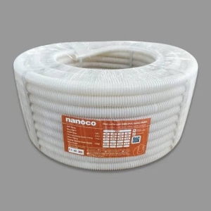 Ống luồn dây điện dạng xoắn Nanoco màu trắng 16mm