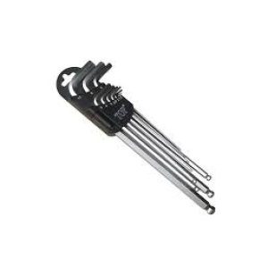 Bộ lục giác 9 cây đầu bi 1.5-10mm Standard xi trắng dài 235mm