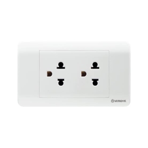 Bộ 2 ổ cắm 3 chấu 16A Vanlock ZLUE2, dòng Zenlock