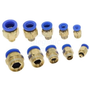 Đầu nối khí nén ống 10mm, ren ngoài 12mm, bước ren 1.25mm