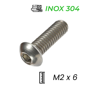 Lục Giác Chìm Mo Inox 304 ISO7380 M2x6
